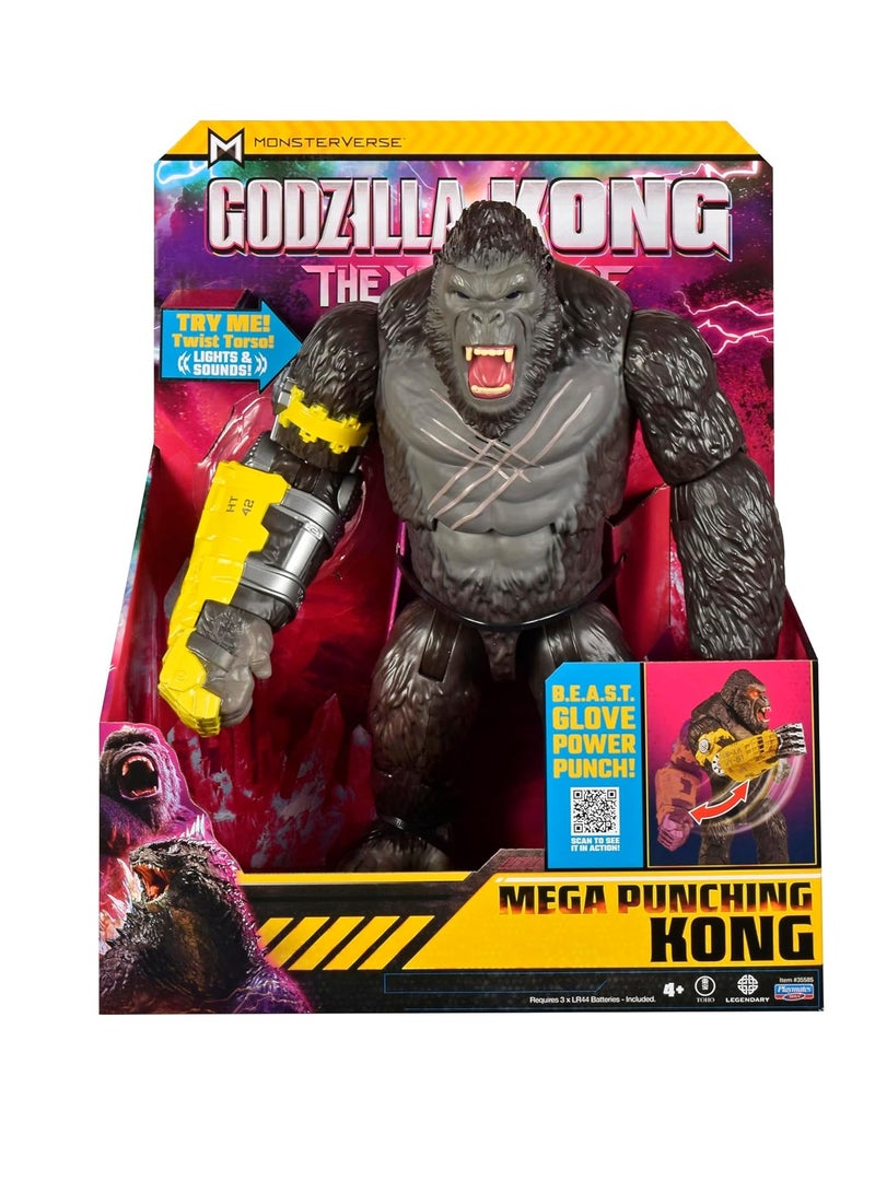 Playmates Toys Godzilla x Kong: 13" Mega Deluxe Power Punch Kong Figure Toys - Image 5