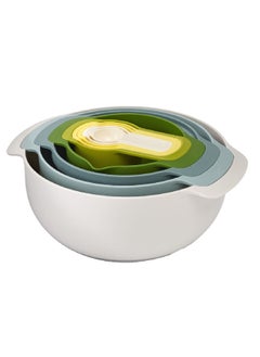 Joseph Joseph 9-Piece Dishwasher Safe Plus Nesting Polypropylene Bowl Set Multicolor 14.5 x 28.5 x 28.5 cm 40076  - Image 3
