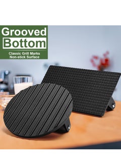 Excefore Burger Press, Professional Griddle Accessories Kit for Flat Top Grill, Non Stick Patty Making molds are Suitable for Beef, Vegetable, Burgers and Cooking, with Wooden Handle, Black  - Image 4