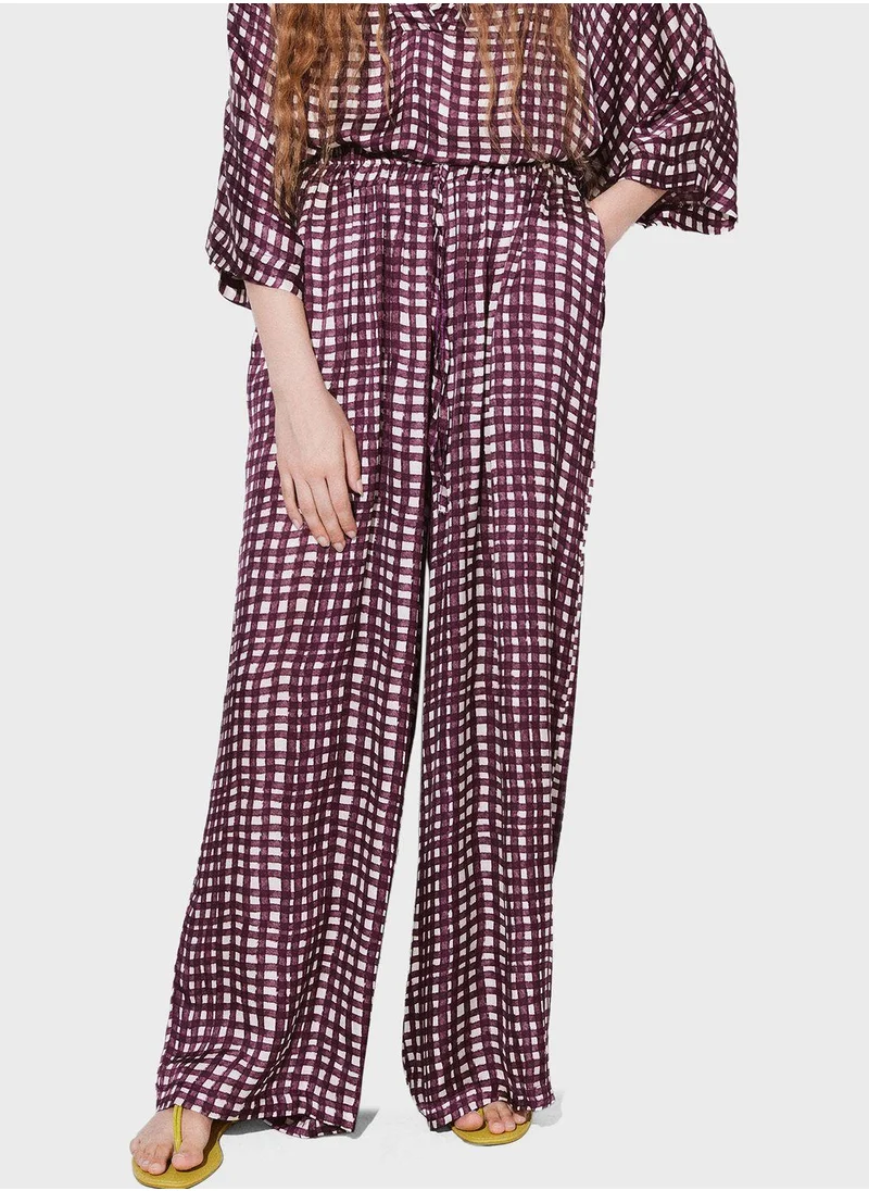 PARFOIS Printed High Waist Pants