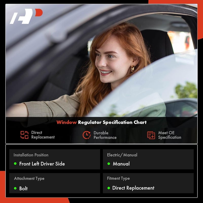 A-Premium Power Window Regulator with Motor for Ford E-Series Front Left - Image 2