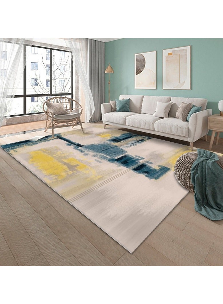 KUYING Colorblock Chic Non-Slip Floor Carpet Synthetic Fibre 