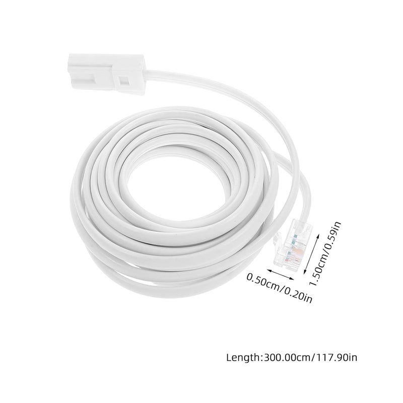 Kichvoe UK Telephone Cable Extension 3 Meters for Landline Phones and Modems, Long Phone Cord for Home Office Use, Telephone Wire Extension with Modular PC Plug - Image 2