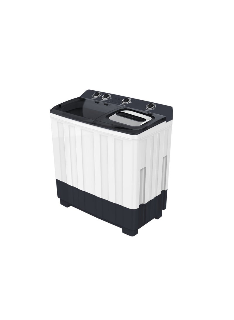 TORNADO Twin-Tub Semi-Automatic Washing Machine, 12 Kg Capacity, 1200 RPM High-Speed Spin, Anti-Rust & Anti-Shock Body, Enhanced Lint Filter, White x Black, 1-Year Full Warranty, TWK-TN12WOXSU - Image 2