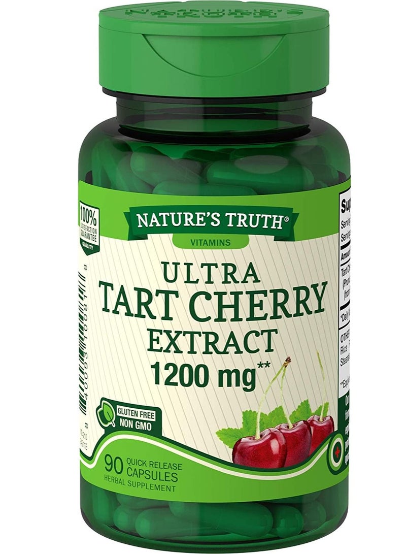 Nature's Truth Nature's Truth Ultra Tart Cherry 1200 mg Dietary Supplement Quick Release Capsules 90 Caps 