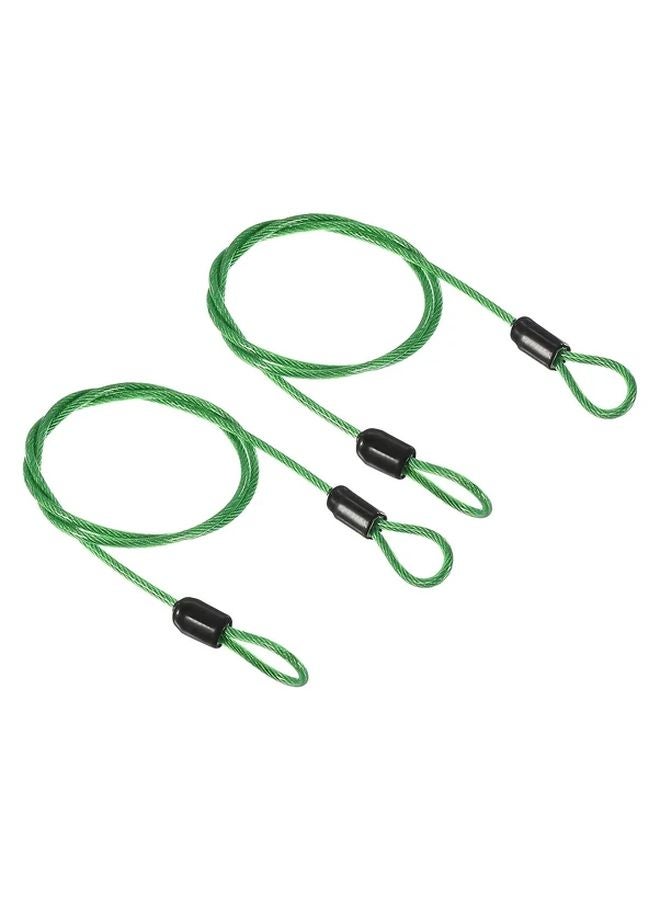 Anti Theft Coated Steel Cable Lock Heavy Duty Secure Outdoor Bike Luggage Fishing Rod Black - Image 3