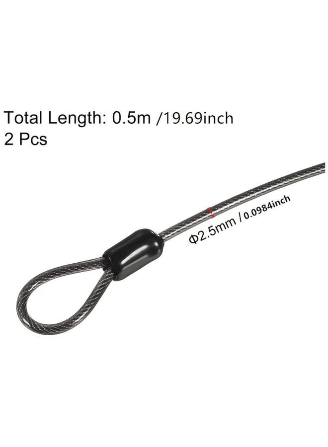 Anti Theft Coated Steel Cable Lock Heavy Duty Secure Outdoor Bike Luggage Fishing Rod Black - Image 4