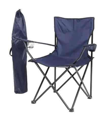 Riveira Folding Camping Chair Lightweight Portable Foldable Camping Chair for Fishing Beach with Cup Holder Perfect for Caravan Trips BBQs Garden Travelling Included Travel Carry Bag