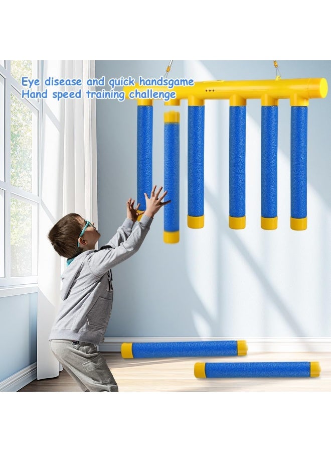Fast Catch Sticks Reaction Game for Kids, 6-Piece Adjustable Reflex Training Set with 3 Speed Levels, Enhances Hand-Eye Coordination and Reaction Skills, Great for Birthday and Christmas Gifts, Assorted Colors - Image 2
