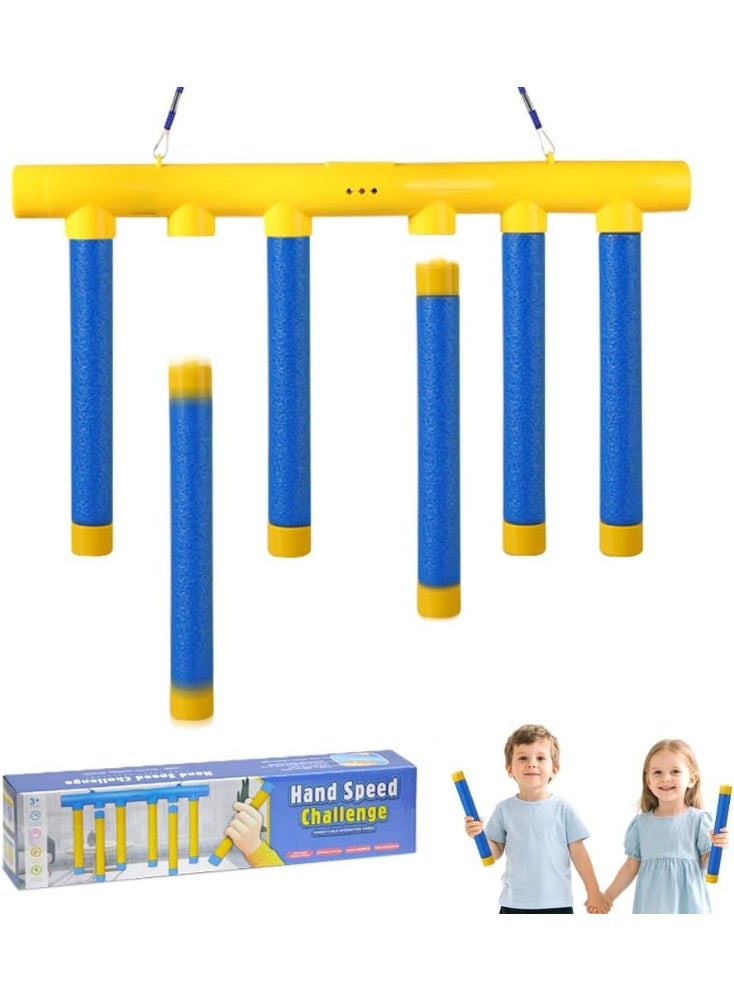 Fast Catch Sticks Reaction Game for Kids, 6-Piece Adjustable Reflex Training Set with 3 Speed Levels, Enhances Hand-Eye Coordination and Reaction Skills, Great for Birthday and Christmas Gifts, Assorted Colors - Image 1