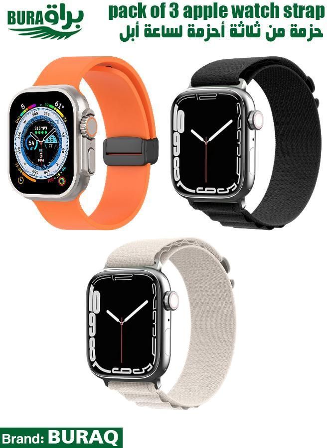Apple Watch Band Strap For Apple Watch Ultra 2/Ultra 49mm, Series 10 46mm, 9/8/7 45mm, SE2/SE/6/5/4 44mm, 3/2/1 42mm