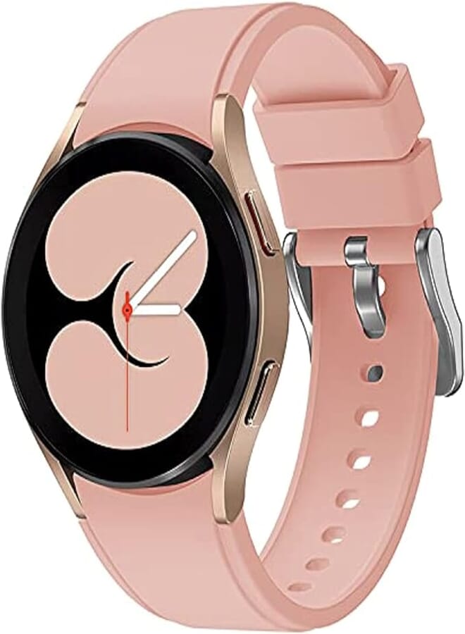 AWINNER Bands Compatible with SAMSUNG Galaxy Watch 4 Band, Adjustable Silicone Sport Watch Band Replacement Strap for Galaxy Watch4 Classic 46mm/Classic 42mm, Galaxy 4 40mm/44mm Men Women (Pink)