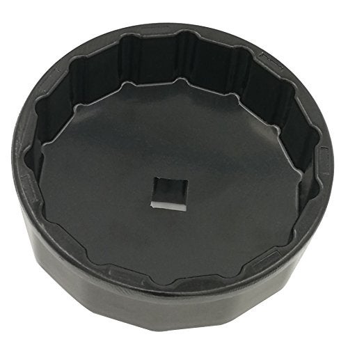 LIAMTU Aluminum Oil Filter Wrench, 74mm Flute, for Mercedes Benz, Sprinter, Audi, Porsche, Volkswagen, Mazda, and More - Black - Image 2