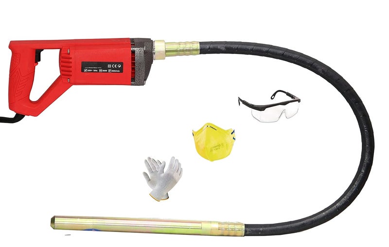 Digital Craft Digital Craft Industrial Portable Electric Concrete Vibrator 35mm with 15 Needle Handheld Cement Soil Mixer Bulitin Cement Vibrator Construction Tools 