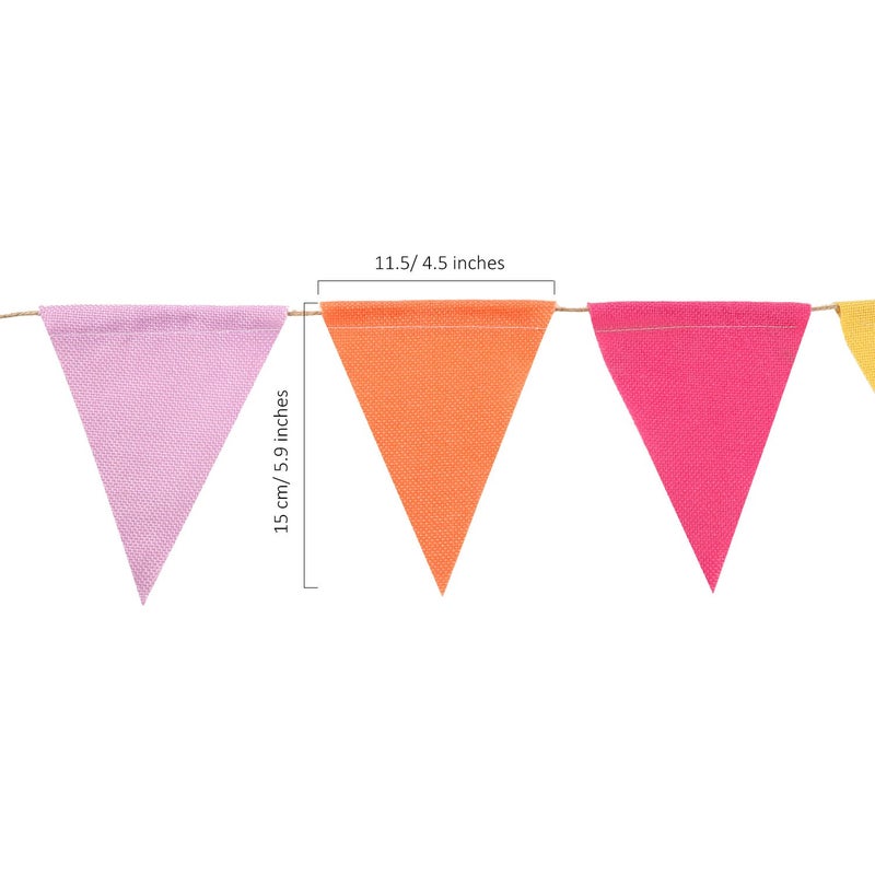 HESTYA 42 Pieces Colorful Pennant Banner Flag Multicolor Bunting String Triangle Banner Pennants for Birthdays Classroom School Carnival Garland Outdoor Events Party Hanging Decorations(Pastel) - Image 2