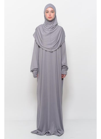 Practical One Piece Cotton Bat Sleeves Removable Organic Hijab Prayer Dress with Headscarf - Gray - pzsku/ZBD2FF0795DD36F9BD283Z/45/_/1725791316/f645ded2-bf6c-4cd2-aba0-2c38fba2fa42