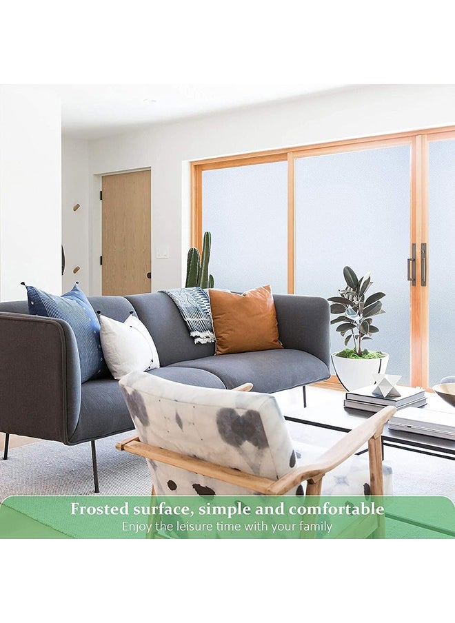 Hihonor Privacy Window Films, Self Adhesive Privacy Frosted Opaque Glass Window Film, for Bathroom Door, Decorative Stickers, UV Blocking Heat Control Coverings, Home Office, Front Door(60*200cm)  - Image 3