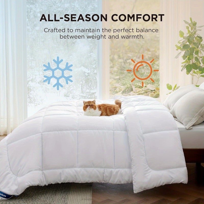 1pc Comforter Duvet Insert - Quilted Comforters, All Season Duvet, Polyester Filling, Bedding Comforter With Corner Tabs - Image 2