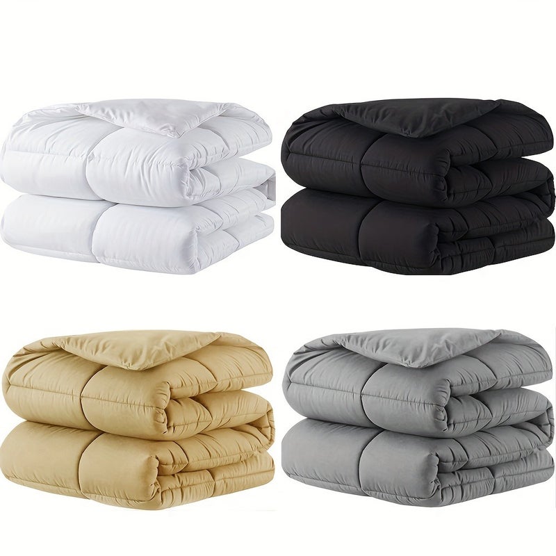 1pc Comforter Duvet Insert - Quilted Comforters, All Season Duvet, Polyester Filling, Bedding Comforter With Corner Tabs - Image 3