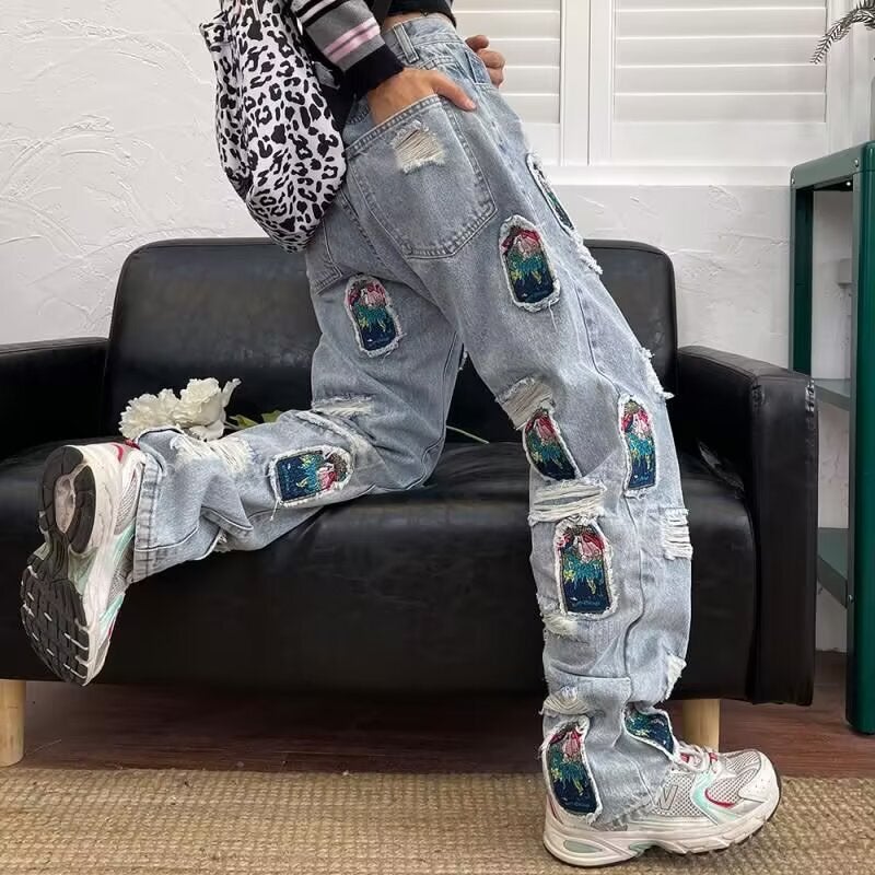Unisex Casual Daily Denim Jeans - Image 2