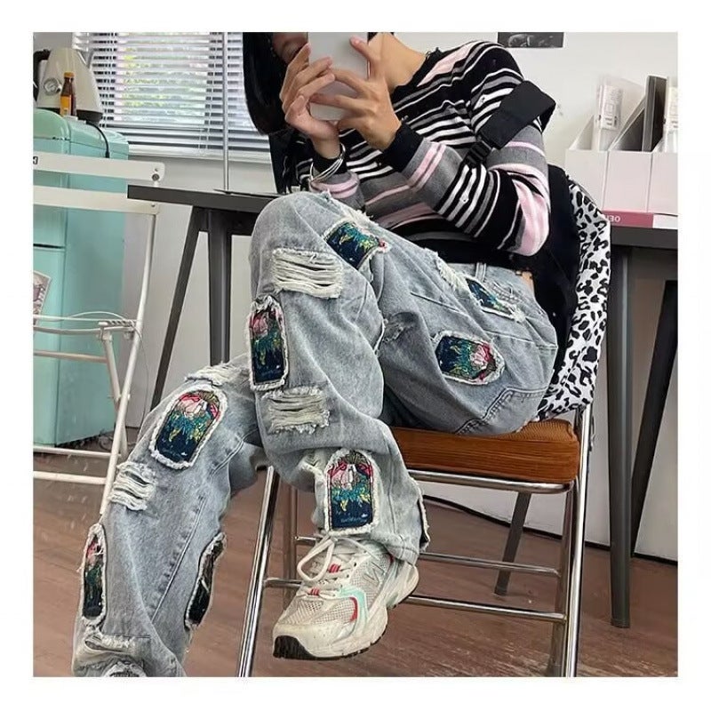 Unisex Casual Daily Denim Jeans - Image 3