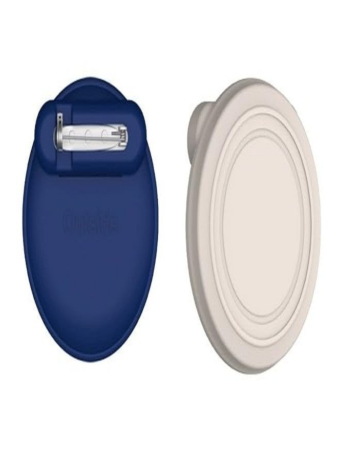 MARVYS 2 Pack GPS tag Holder for Kids, Silicone Hidden Round Holder with Safety Pin Brooch for Clothes, Compatible with Apple GPS Tag, for Children, Elderly, Luggage (White and Blue) - Image 1