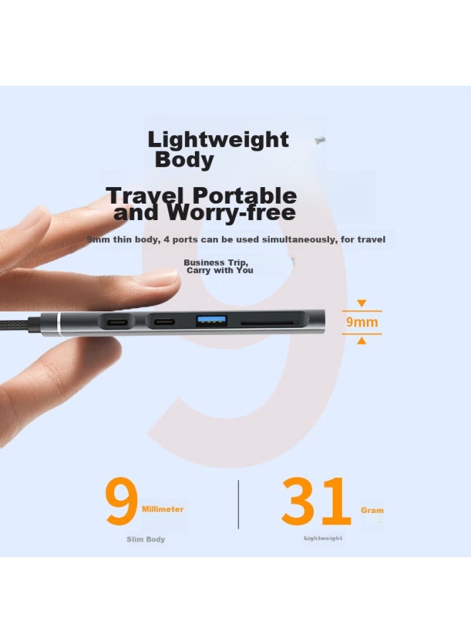 DM Daimai Usb/type-c Five-in Multifunctional Card Reader, Compatible With Sd/tf Cards, For Cameras, Dash Cams, Drones, Computers, And Smartphones, Memory Card Reader, Chb025 - Image 2