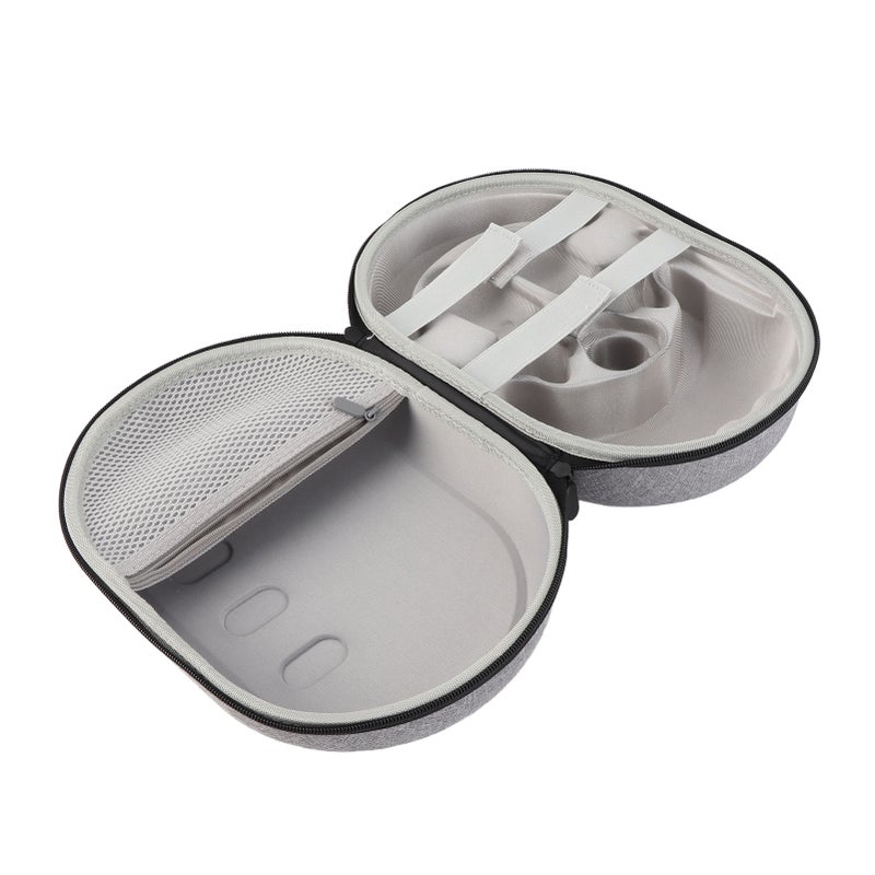 VR Headset Case EVA TPU Reinforced Dual Zipper Design Grey Shock Absorption Lightweight VR Headset Carrying Case for Meta 3 - Image 5