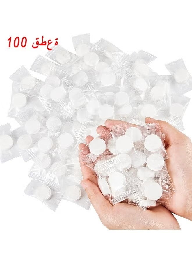 جود ديل منشفة مضغوطة صغيرة 100 قطعة ، مناشف مضغوطة للوجه يمكن التخلص منها ، مناشف مضغوطة للتخييم ، مسح يد ناعم ، منشفة مناديل قطنية مضغوطة محمولة للسفر / المنزل / الأنشطة الخارجية - Image 1