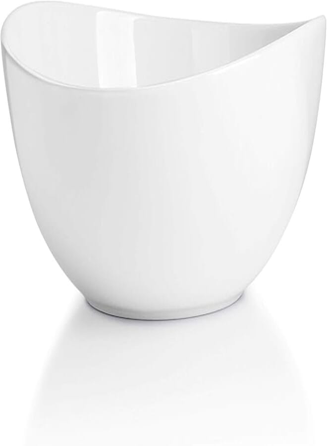 Sweese Porcelain Bowls - 1000 ml for Salad, Soup, Cereal, Mixing, White