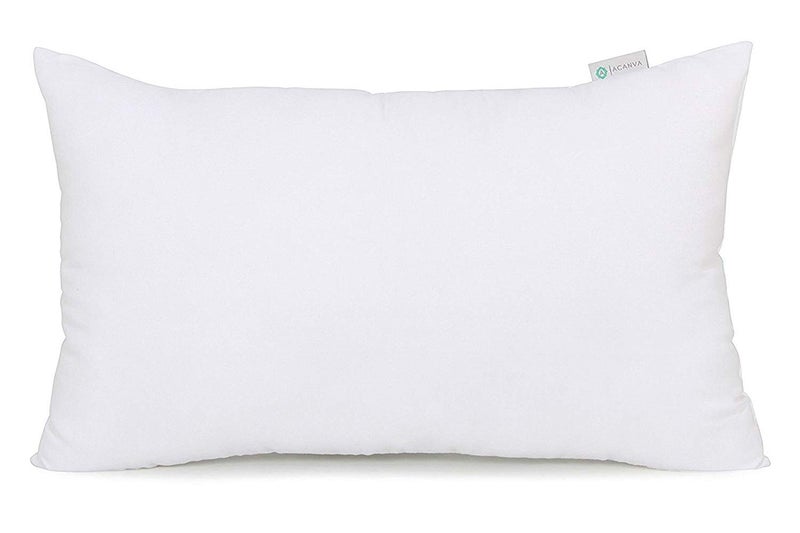 Acanva Polyester Decorative Rectangle Throw Pillow Inserts  Hypoallergenic Form Stuffer Cushion Sham Filler  16x26  White  1 Count (Pack of 1) - Image 1
