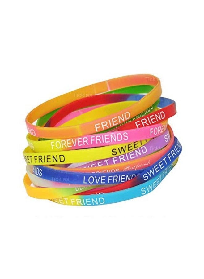 Tickles Silicone Friendship Band for Friendship Day Best Friends for Girls & Boys, Set of 100 (Color: Multicolor, Free Size) - Image 1