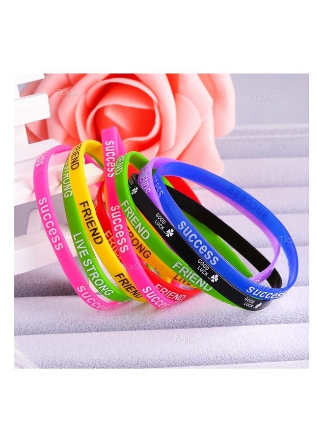 Tickles Silicone Friendship Band for Friendship Day Best Friends for Girls & Boys, Set of 100 (Color: Multicolor, Free Size) - Image 2