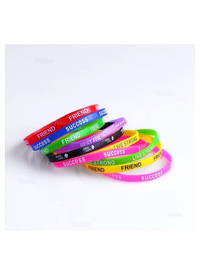 Tickles Silicone Friendship Band for Friendship Day Best Friends for Girls & Boys, Set of 100 (Color: Multicolor, Free Size) - Image 5