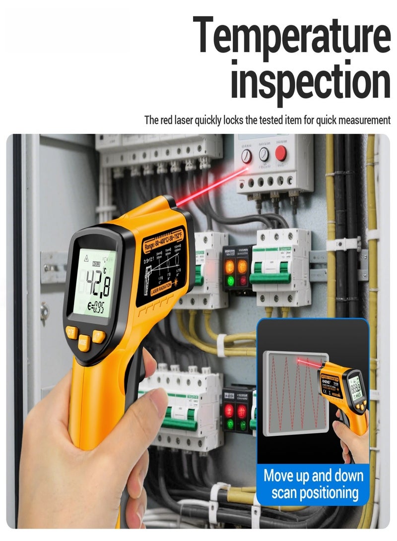 ANENG ANENG TH109 Infrared Thermometer LCD Hygrometer Laser Temperature Meter Pyrometer Handheld Non-contact Digital High sensitivity Tester Tools - Image 4