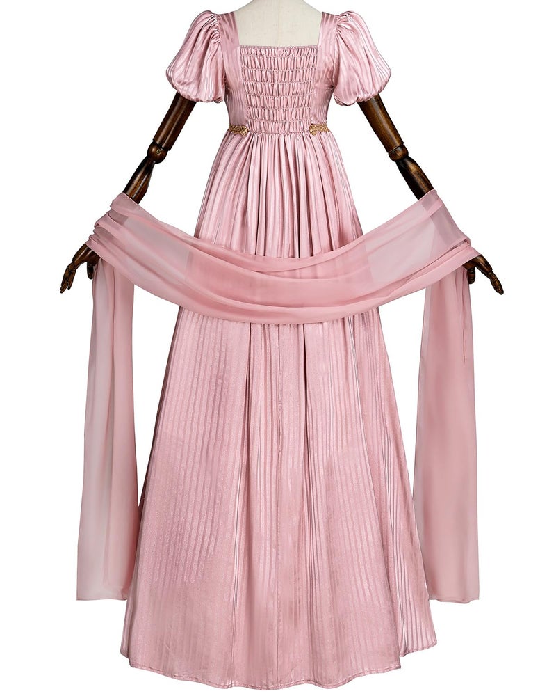 FCCAM FCCAM FCCAM Regency Dresses for Women Empire Waist 1800s Victorian Dress Ball Gown with Shawl L - Image 3