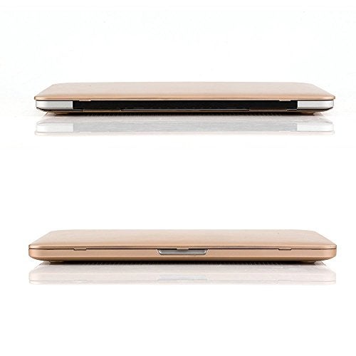 RUBAN Case For MacBook Retina Pro 15 inch A1398 (2015-2012) , Plastic Smooth Matte Hard Case Shell with TPU Keyboard Cover, Gold - Image 4