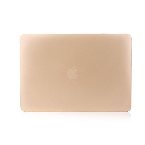 RUBAN Case For MacBook Retina Pro 15 inch A1398 (2015-2012) , Plastic Smooth Matte Hard Case Shell with TPU Keyboard Cover, Gold - Image 3