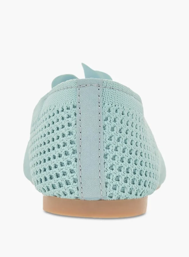Flora Bella By Shoexpress Girls Floral Detail Slip-On Ballerina Shoes