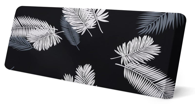 SearchI Stretch Printed Sofa Couch Cushion Covers Replacement Chair Cushion Slipcovers Sofa Seat Cover Furniture Protector Sofa Slipcover Soft with Elastic BottomLarge BlackPalm Leaves