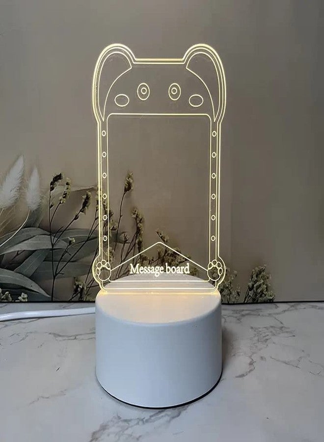 CROWNNIMREET Acrylic Decorative Lamp for Creative Keeps Notes Drawing Table Lamp for Home Décor/Bedroom/Gift/Office Decoration/Erasable Board (Rectangular-Shape) - Image 2