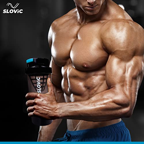 SLOVIC Leak-Proof Gym Shaker | Protein Shaker with Tornado Blender | BPA-Free | 500 ml with Extra Compartment | Pro-Shaker for Smoothly Mixing Any Supplement - Image 5