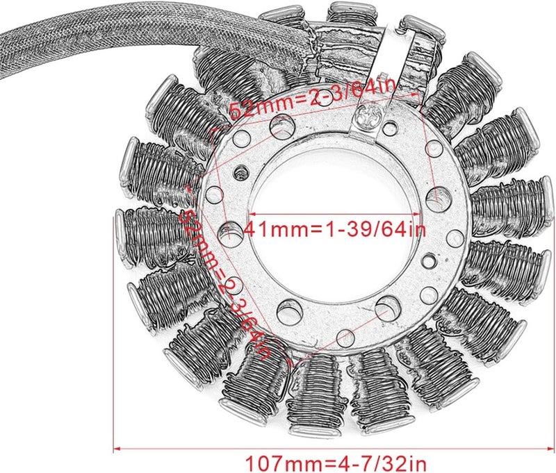 QASULER Motorcycle Generator Stator Coil - Image 2