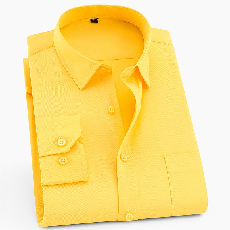 Grey long sleeve mens professional shirt tooling 2021 new spring and autumn middle-aged business cotton shirt mens work clothes wholesale 1-146  - Image 4