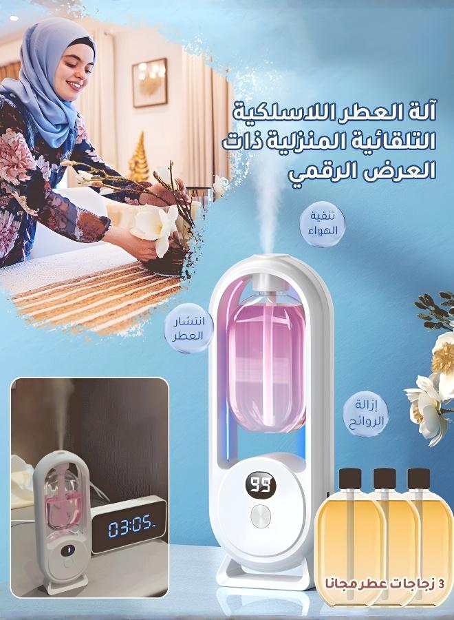 منتشر عطر أوتوماتيكي بسعة كبيرة للمنزل والفنادق والمكاتب مع إضاءة جوّية وتحكم عن بعد - عطور متنوعة بدون تداخل رائحة - Image 2