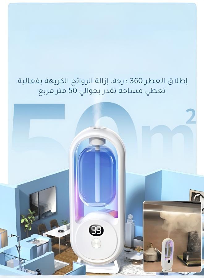 منتشر عطر أوتوماتيكي بسعة كبيرة للمنزل والفنادق والمكاتب مع إضاءة جوّية وتحكم عن بعد - عطور متنوعة بدون تداخل رائحة - Image 4