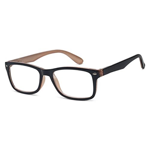 Eyekepper Classic Vintage Style Reading Glasses, Black-Brown - Image 1