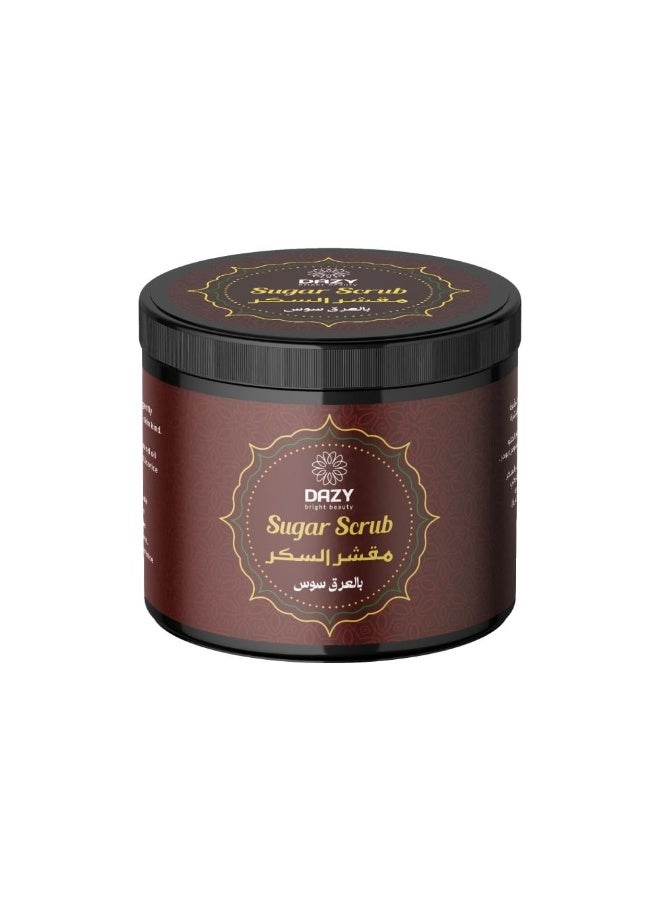 Dazy Licorice Sugar Body Scrub 500g for Gentle Exfoliation