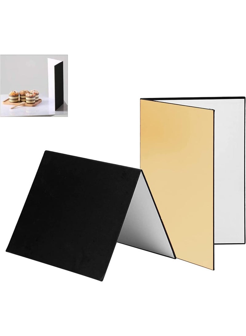 eWINNER Lighting 3 in 1 Light Reflector Cardboard Photography Folding Diffuser for glass ceramic jewelry cosmetics Food Product Still Life Photo Shooting Thick Paper Double Sided Board - Image 1