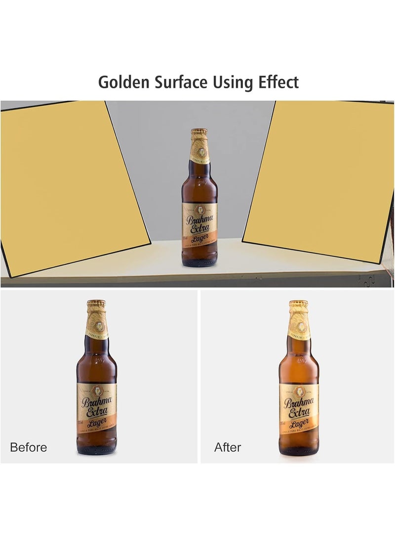 eWINNER Lighting 3 in 1 Light Reflector Cardboard Photography Folding Diffuser for glass ceramic jewelry cosmetics Food Product Still Life Photo Shooting Thick Paper Double Sided Board - Image 4